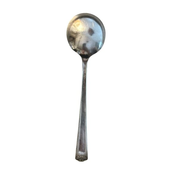 Holmes and Edwards Round Bowl Spoon Gumbo Century Silverplate 1923 IS 7 1/8 in - Picture 4 of 8